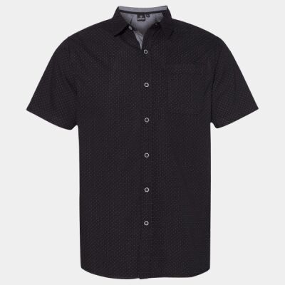 Men's Peached Poplin Short Sleeve Woven Shirt Thumbnail