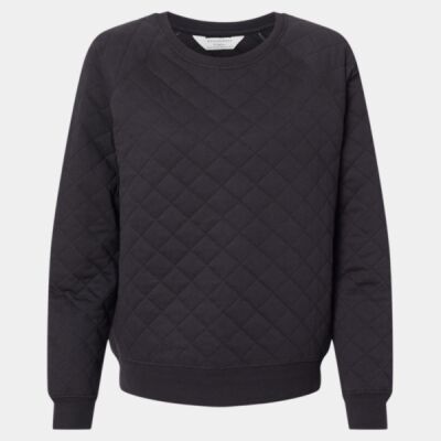 Women's Quilted Crewneck Pullover Thumbnail