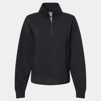 Women's Sueded Fleece Quarter-Zip Sweatshirt Thumbnail