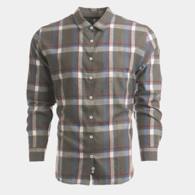 Ladies' Yarn-Dyed Long Sleeve Plaid Flannel Shirt Thumbnail