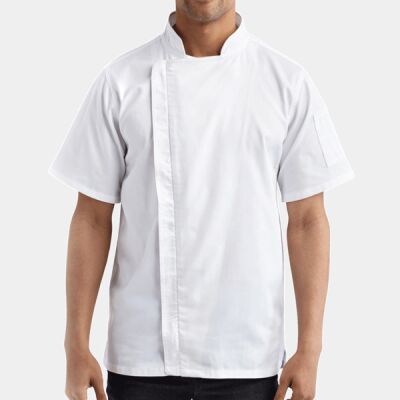 Unisex Zip-Close Short Sleeve Chef's Coat Thumbnail