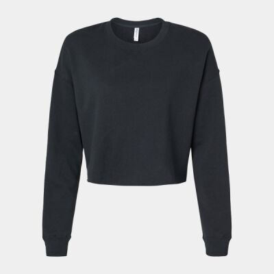 Women's Lightweight Crop Crewneck Sweatshirt Thumbnail