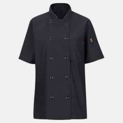 Women's Mimix™ Short Sleeve Chef Coat with OilBlok Thumbnail