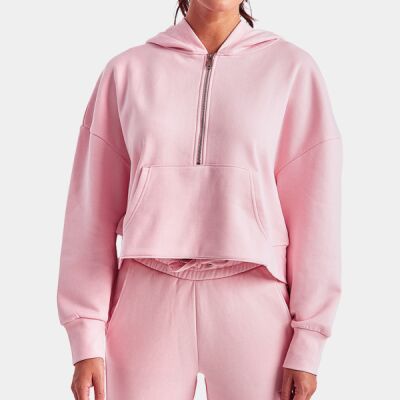 Ladies' Alice Half-Zip Hooded Sweatshirt Thumbnail