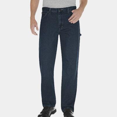 Unisex Relaxed Fit Stonewashed Carpenter Denim Jean Pant Thumbnail