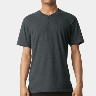 Unisex CVC Henley T-Shirt Thumbnail