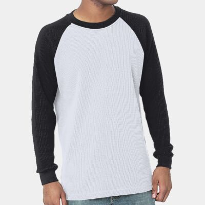 Men's USA-Made Heavyweight Waffle Knit Thermal Raglan T-Shirt Thumbnail