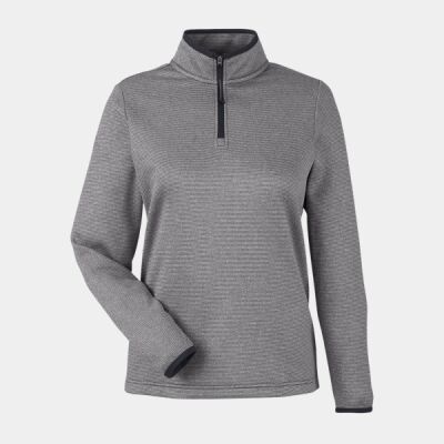 Ladies' Venture Heathered Stripe Quarter-Zip Thumbnail