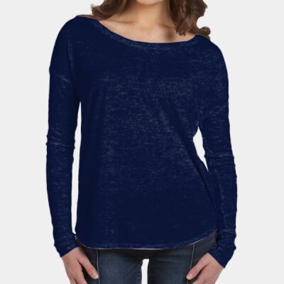 Ladies' Flowy Long-Sleeve T-Shirt with 2x1 Sleeves Thumbnail