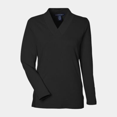 Ladies' Raleigh Shawl Collar Knit Top Thumbnail