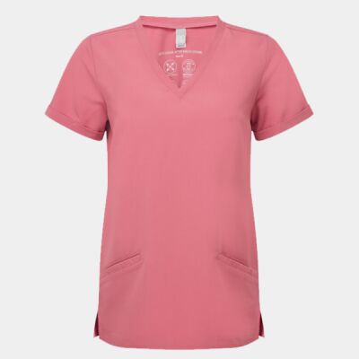 Ladies' Invincible V-Neck Stretch Scrub Top Thumbnail