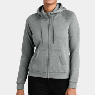 Women's Organic CVC Fleece Full Zip Hoodie Thumbnail