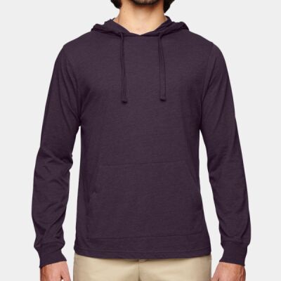 Unisex Eco Jersey Pullover Hooded Long Sleeve T-Shirt Thumbnail