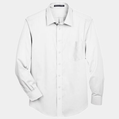 Men's Tall Crown Collection® Solid Stretch Twill Woven Dress Shirt Thumbnail
