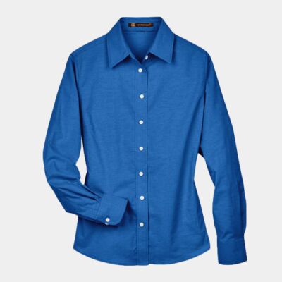 Women's Long Sleeve Oxford Dress Shirt Thumbnail