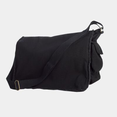 Pigment-Dyed Raw Edge Messenger Bag Thumbnail