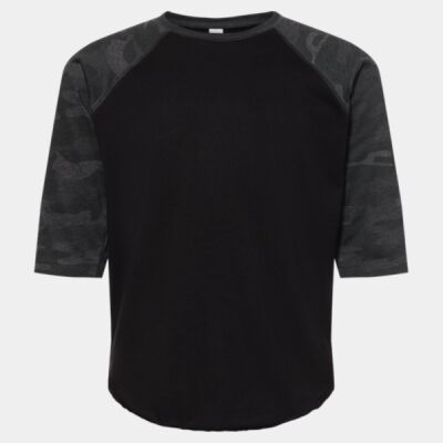 Youth Baseball Fine Jersey Three-Quarter Sleeve Tee Thumbnail