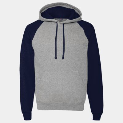 Unisex Nublend® Colorblocked Raglan Hooded Sweatshirt Thumbnail