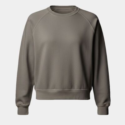 Women's Garment-Dyed Mid-Length Crewneck Sweatshirt Thumbnail