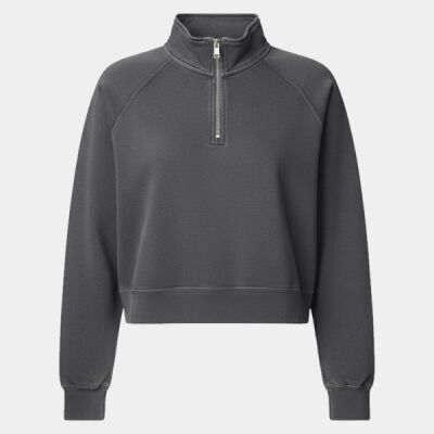Women's Garment-Dyed Mid-Length Quarter-Zip Sweatshirt Thumbnail