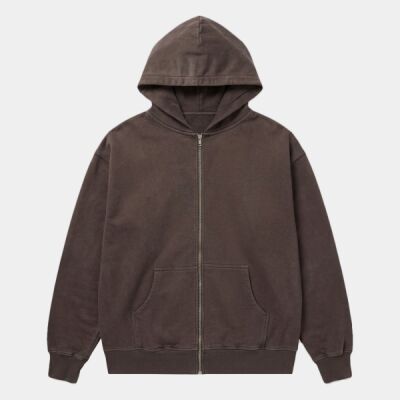 Unisex Max Heavy Fleece Garment-Dyed Full-Zip Hooded Sweatshirt Thumbnail