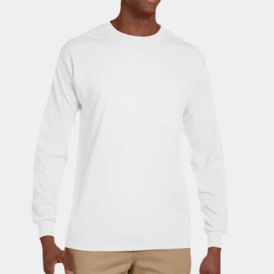 Adult Ultra Cotton® Long-Sleeve Pocket T-Shirt Thumbnail