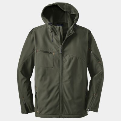 Textured Hooded Soft Shell Jacket Thumbnail