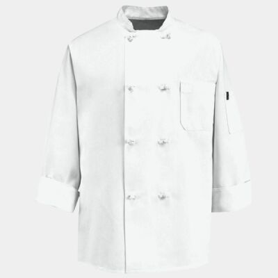 Eight Knot Button Chef Coat with Thermometer Pocket Thumbnail