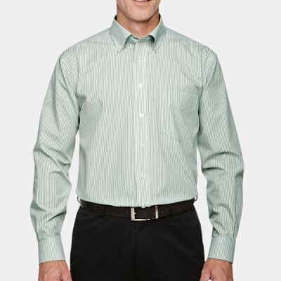 Men's Crown Collection® Banker Stripe Woven Shirt Thumbnail