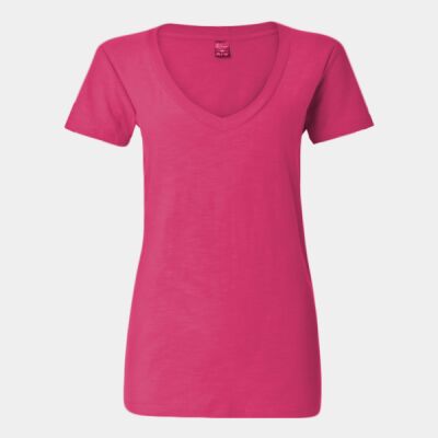 Women's V-Neck Slub T-Shirt Thumbnail