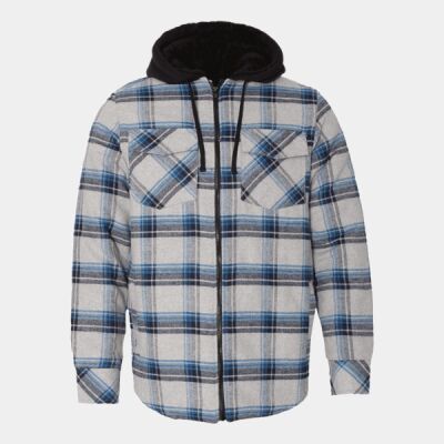 Men's Quilted Flannel Hooded Jacket Thumbnail