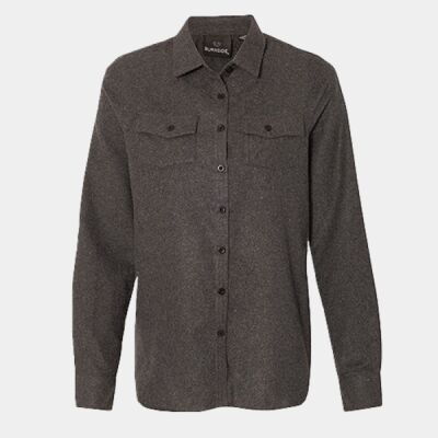 Women's Solid Flannel Shirt Thumbnail