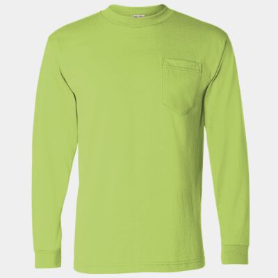 Adult USA Made Long-Sleeve T-Shirt with Pocket Thumbnail