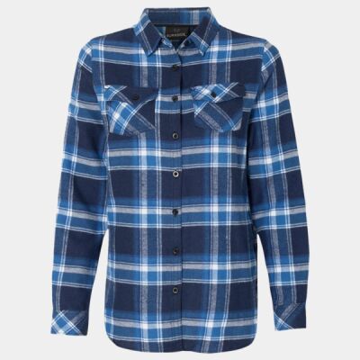 Ladies' Plaid Boyfriend Flannel Shirt Thumbnail