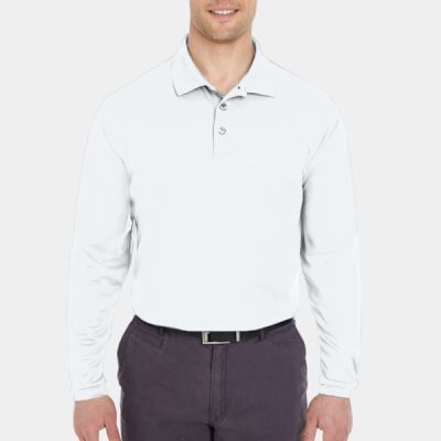 Adult Cool & Dry Long-Sleeve Mesh Piqué Polo Thumbnail