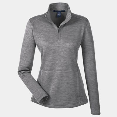 Ladies' Newbury Mélange Fleece Quarter-Zip Thumbnail