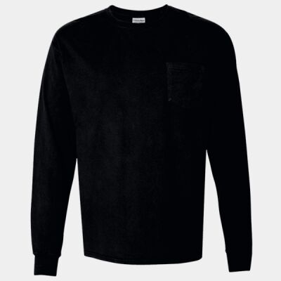 Unisex Garment-Dyed Long-Sleeve T-Shirt with Pocket Thumbnail