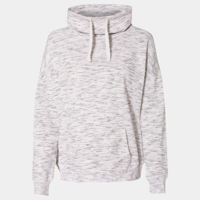 Ladies' Melange Fleece Cowl Neck Sweatshirt Thumbnail