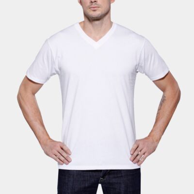 Men's CVC V-Neck T-Shirt Thumbnail