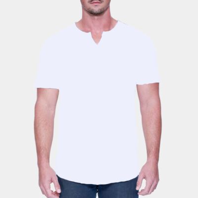 Men's CVC  Slit V-Neck T-Shirt Thumbnail