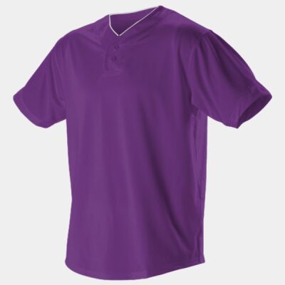 Men's Two Button Mesh Baseball Jersey With Piping Thumbnail