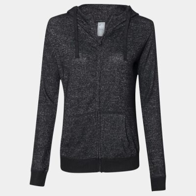 Women’s Cozy Jersey Hooded Full-Zip Thumbnail