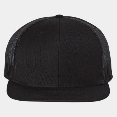 Wool Blend Flat Bill Trucker Cap Thumbnail