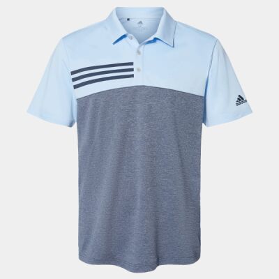 Men's Heathered Colorblocked 3-Stripes Polo Thumbnail