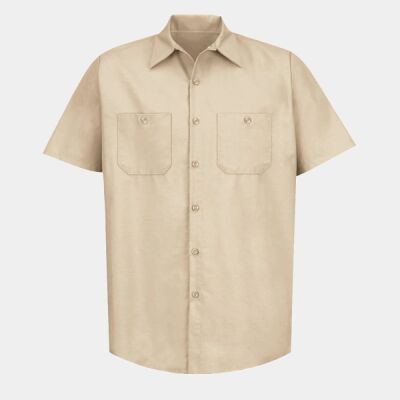 Men's Tall Industrial Short Sleeve Work Shirt Thumbnail