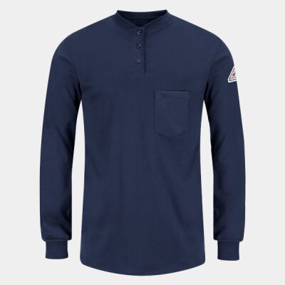 Women's Long Sleeve Tagless Henley Shirt Thumbnail