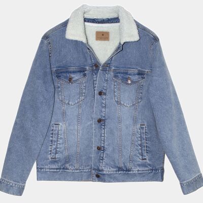 Unisex Sherpa-Lined Denim Jacket Thumbnail
