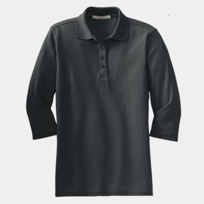 Ladies-Silk Touch™ 3/4 Sleeve-Polo Thumbnail