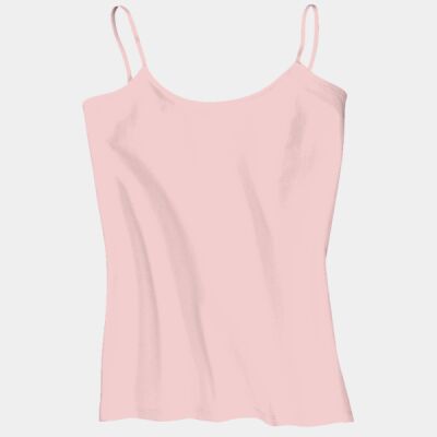 Juniors 1x1 Rib Spaghetti Strap Tank Thumbnail