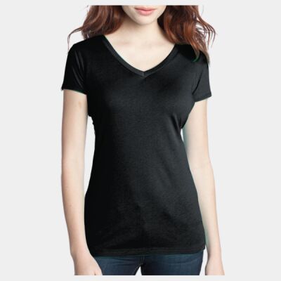 Juniors Modal Blend Double V Neck Tee Thumbnail